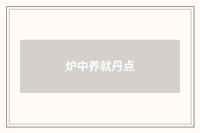 炉中养就丹点