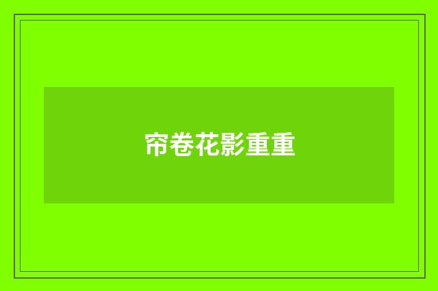 帘卷花影重重