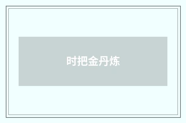 时把金丹炼