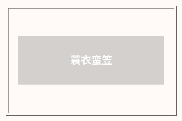 蓑衣蛮笠