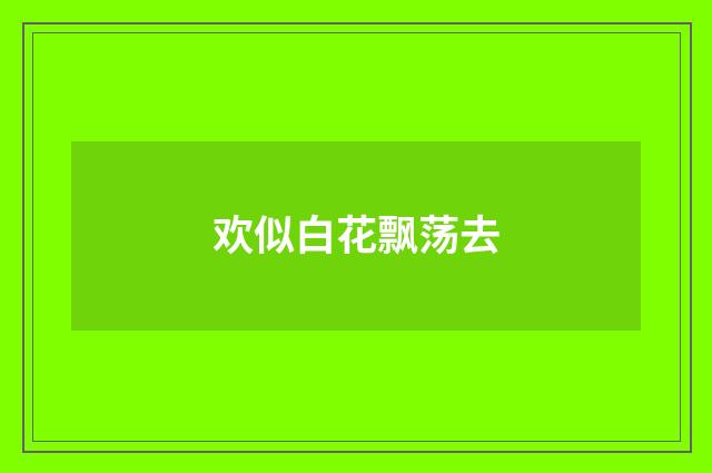 欢似白花飘荡去