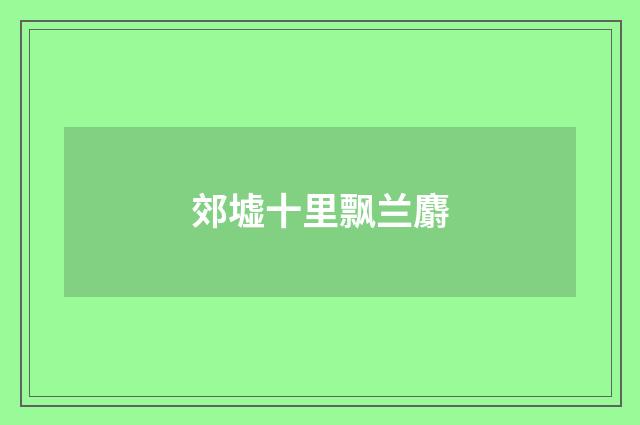 郊墟十里飘兰麝