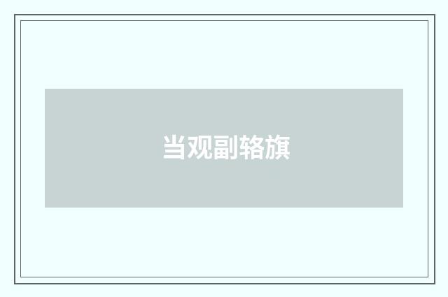 当观副辂旗
