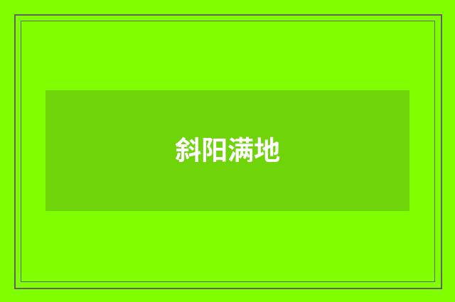 斜阳满地