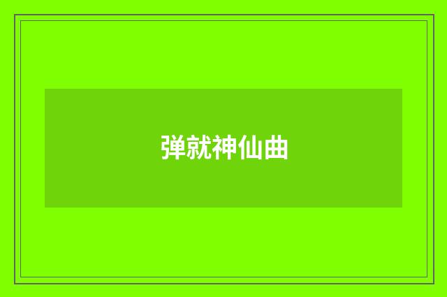 弹就神仙曲