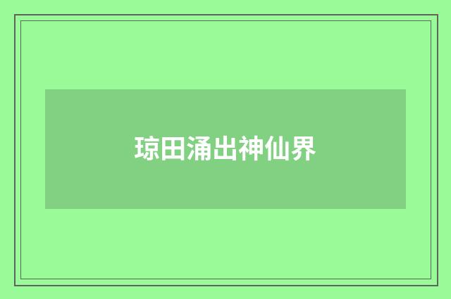 琼田涌出神仙界