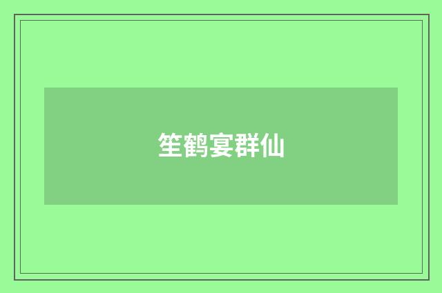 笙鹤宴群仙