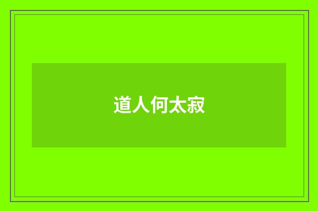 道人何太寂