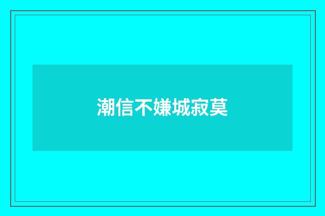潮信不嫌城寂莫