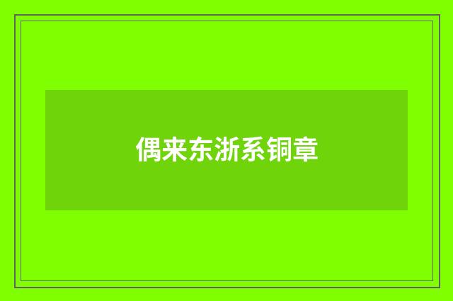 偶来东浙系铜章