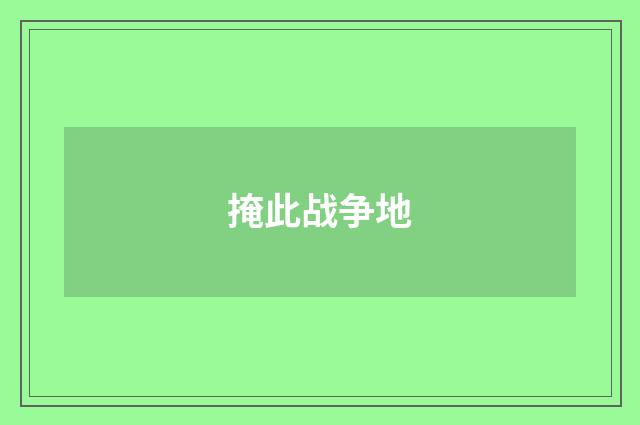 掩此战争地