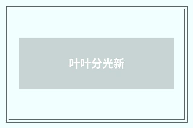叶叶分光新