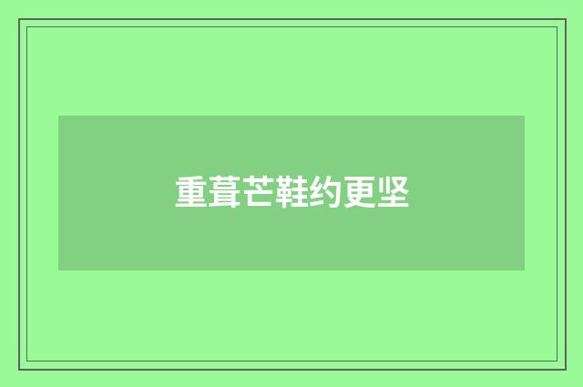 重葺芒鞋约更坚