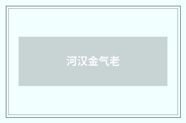 河汉金气老