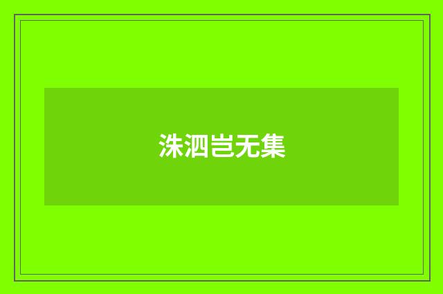 洙泗岂无集