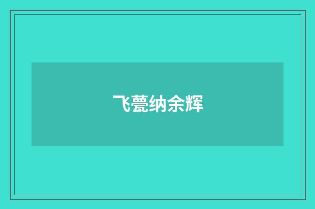 飞甍纳余辉