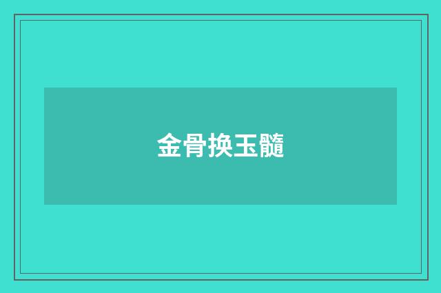金骨换玉髓