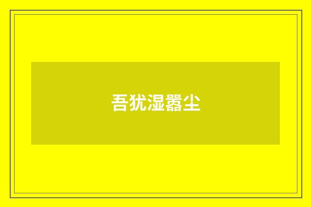 吾犹湿嚣尘