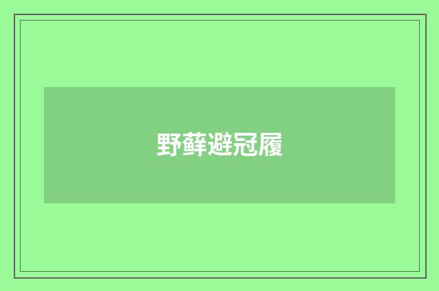 野藓避冠履