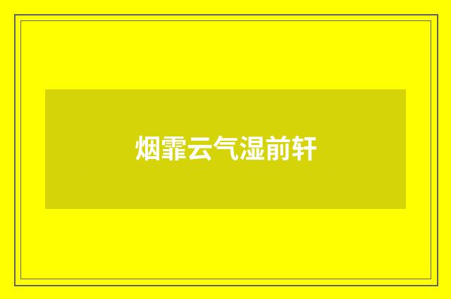 烟霏云气湿前轩