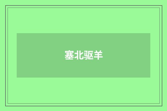 塞北驱羊