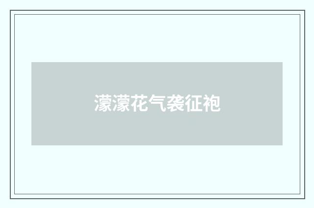 濛濛花气袭征袍