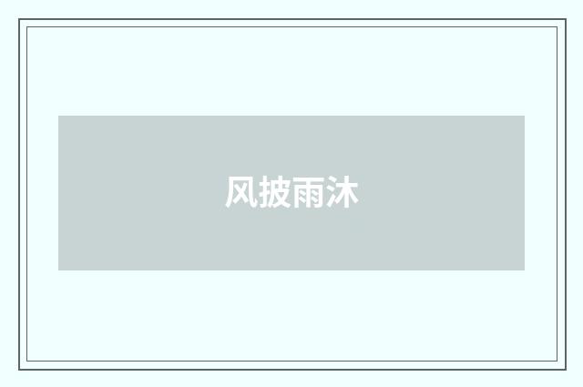 风披雨沐