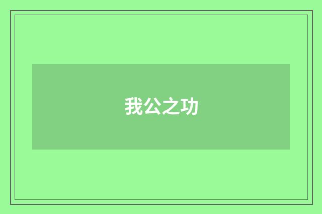 我公之功