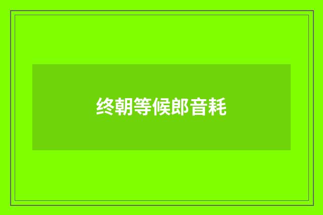 终朝等候郎音耗