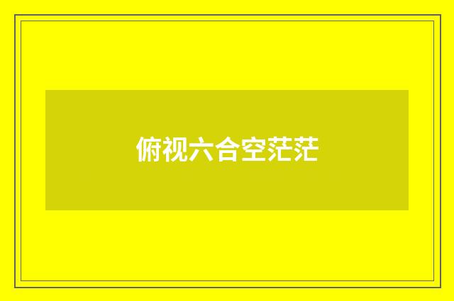 俯视六合空茫茫
