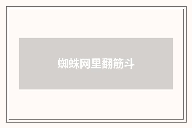 蜘蛛网里翻筋斗