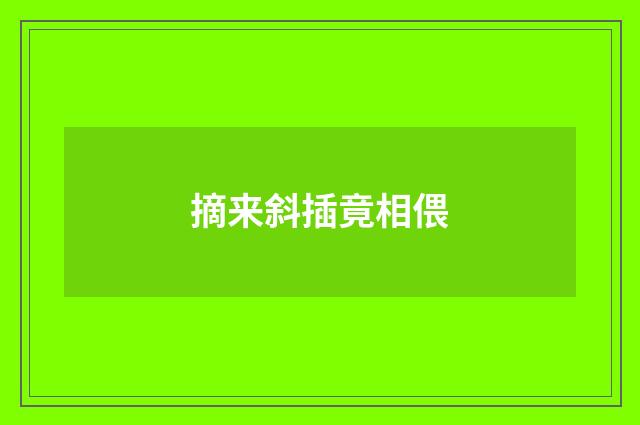 摘来斜插竟相偎