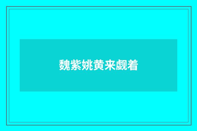 魏紫姚黄来觑着