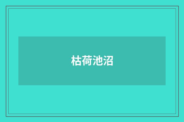 枯荷池沼