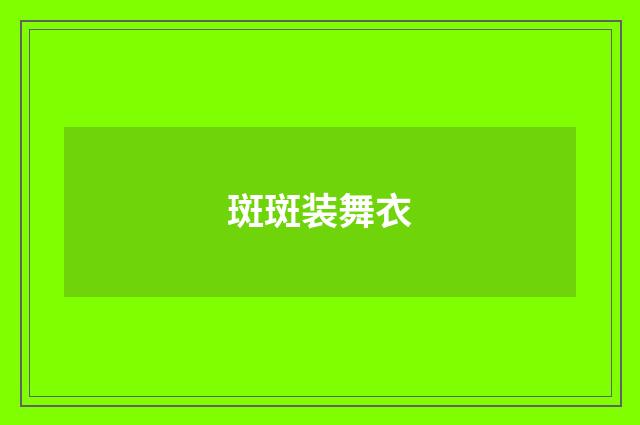斑斑装舞衣