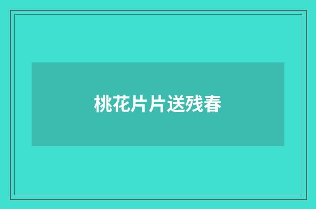 桃花片片送残春