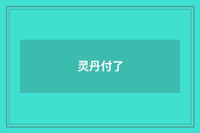 灵丹付了