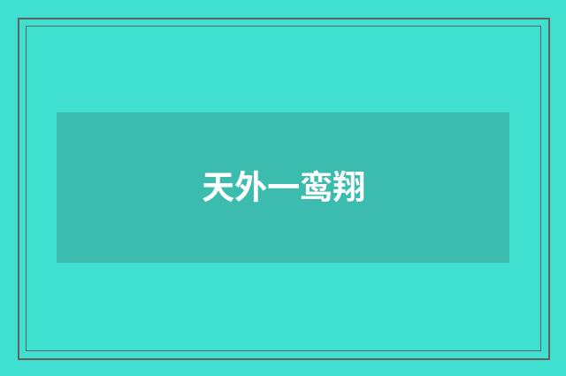 天外一鸾翔