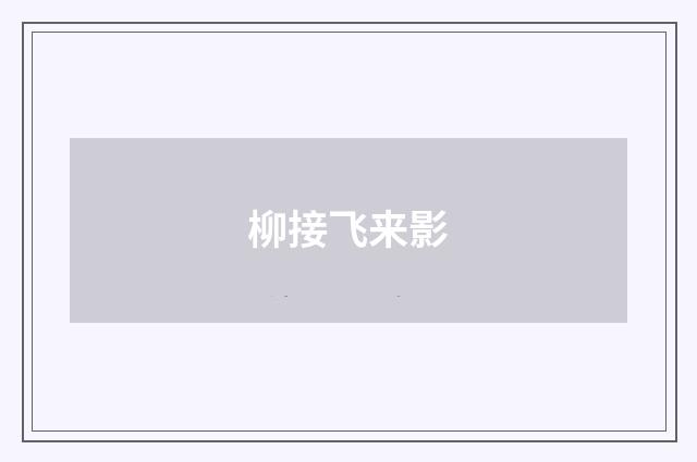柳接飞来影