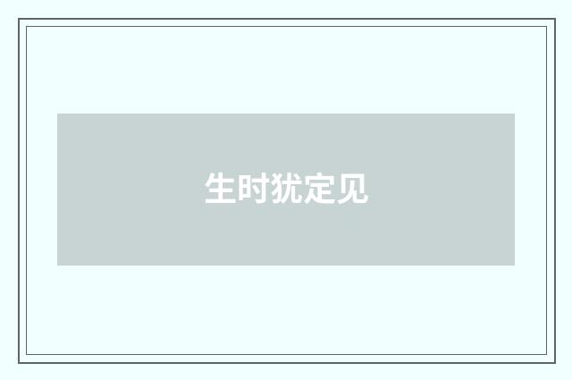 生时犹定见