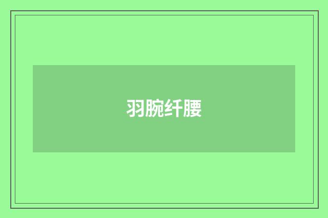 羽腕纤腰