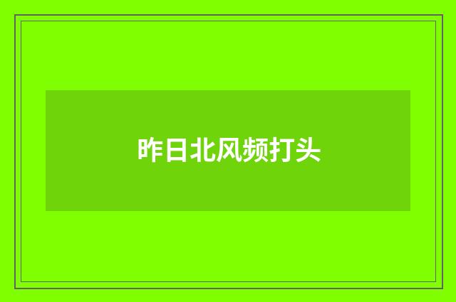 昨日北风频打头