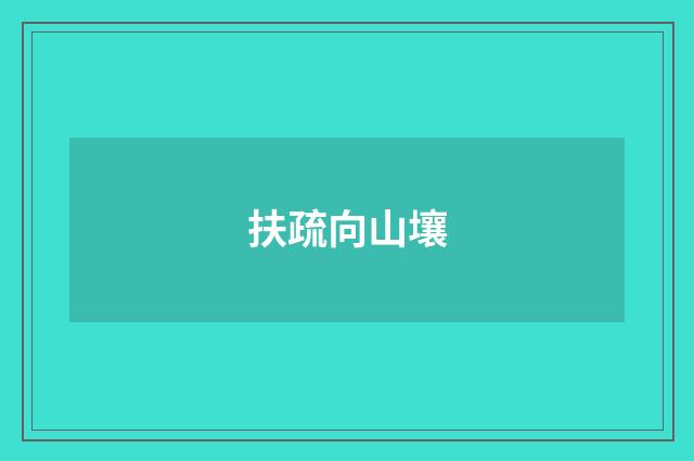 扶疏向山壤