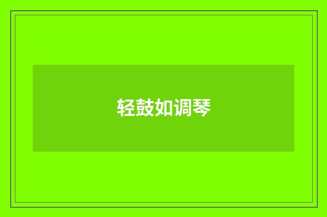 轻鼓如调琴