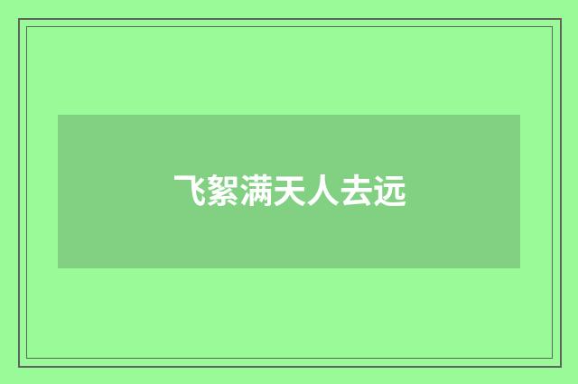 飞絮满天人去远