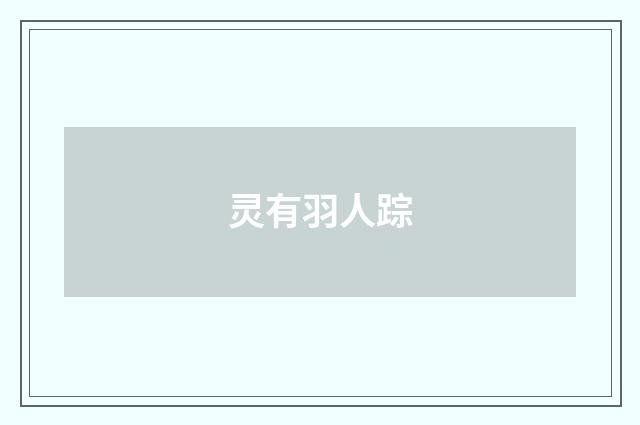 灵有羽人踪