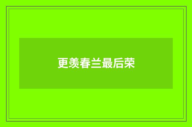 更羡春兰最后荣