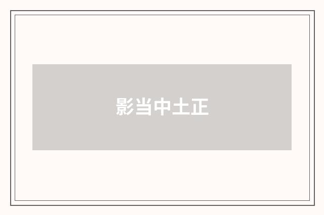 影当中土正