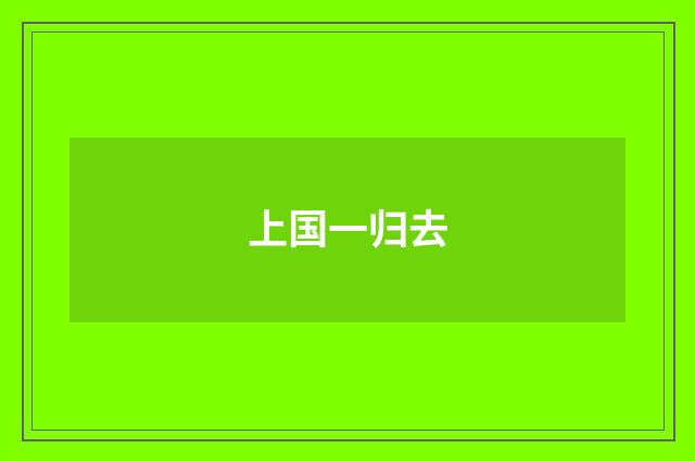 上国一归去