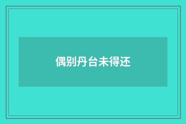 偶别丹台未得还